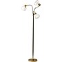 Adesso® Presley 69"H Shiny Gold 3-Arm Adjustable Floor Lamp with Frosted Bell Shade (3566-04)~#|#~s1119815_sc7