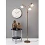 Adesso® Presley 69"H Shiny Gold 3-Arm Adjustable Floor Lamp with Frosted Bell Shade (3566-04)~#|#~s1119816_sc7