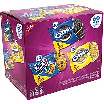 Nabisco Cookies Variety Pack, 60 Packs/Box (220-00729)