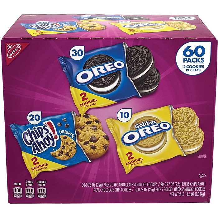 Nabisco Cookies Variety Pack, 60 Packs/Box (220-00729) | Staples