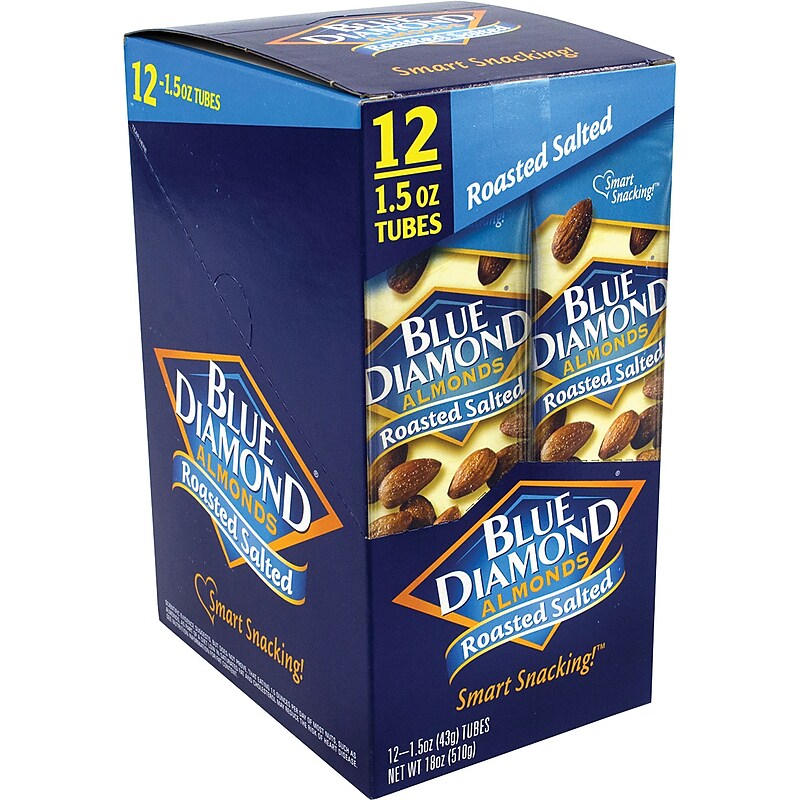 Blue Diamond Roasted Salted Almonds, 1.5 oz., 12 Bags/Pack (220-00735) image 1