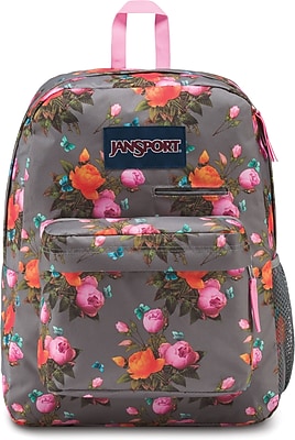 JanSport Digibreak Backpack, Sunrise Bouquet Grey (JS0A3EN24KS)