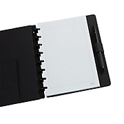 Staples® Customizable Arc Notebook System, 6.75" x 8.75", Narrow Ruled, 60 Sheets, Black Saffiano (51525)
