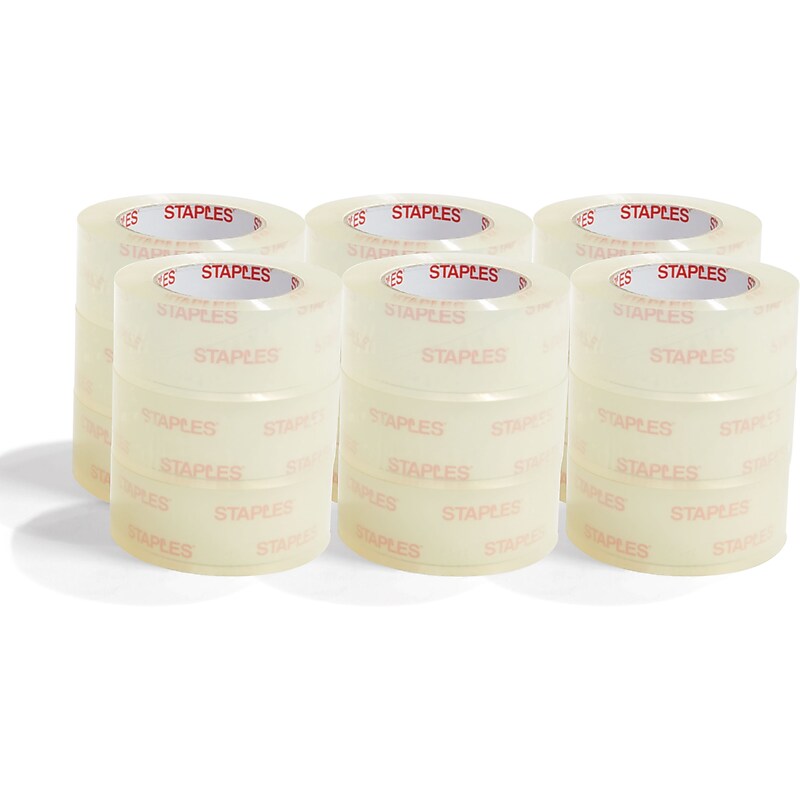 Staples Heavy Duty Packing Tape, 1.88" x 54.6 Yds, Clear, 18/Rolls image 1