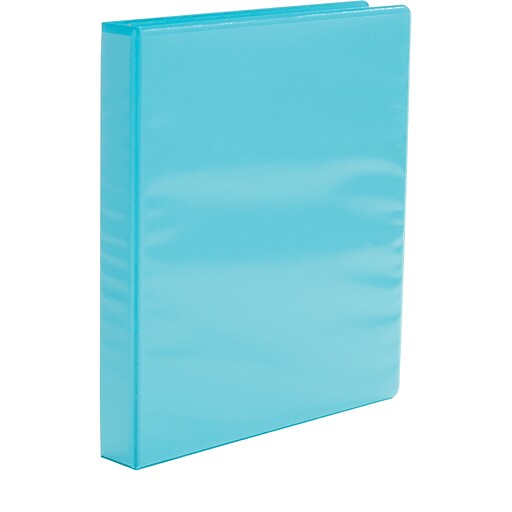 1" Staples® Standard View Binder with DRings, Teal at Staples