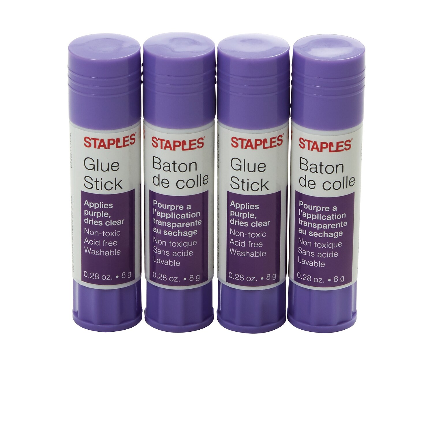 Staples Washable Glue Sticks Purple .26 oz. 4/Pack (10446) eBay