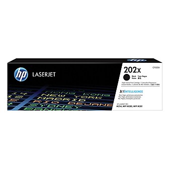 HP 202X Black High Yield Toner Cartridge (CF500X), print up to 3200 pages