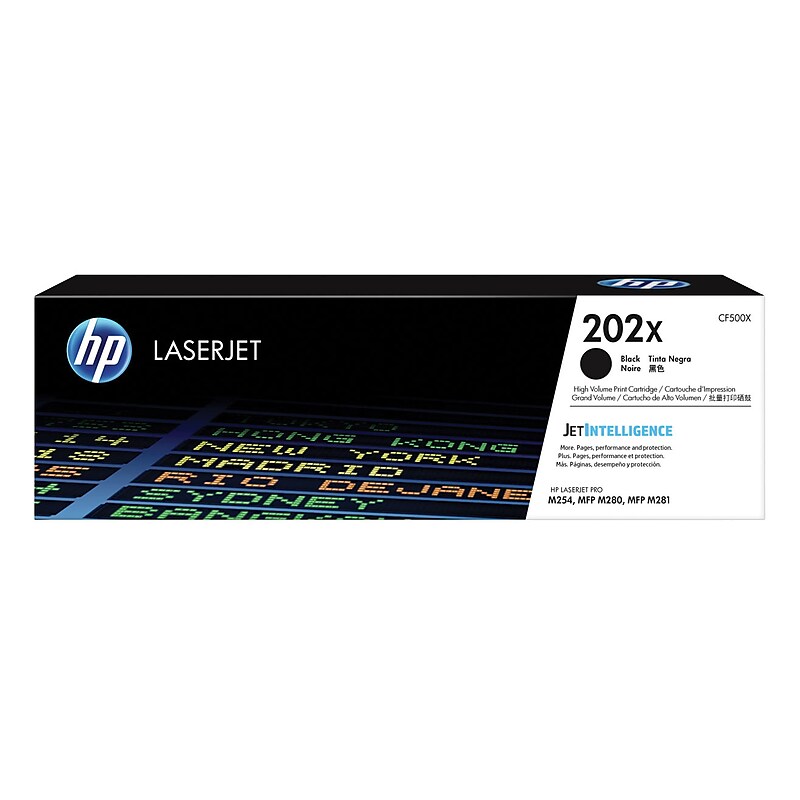 HP 202X Black High Yield Toner Cartridge (CF500X) image 1