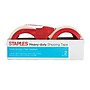 Staples® Heavy Duty Packing Tape with Dispenser, 1.88" x 38.2 yds., Clear, 2/Pack (52531)~#|#~s1123106_sc7