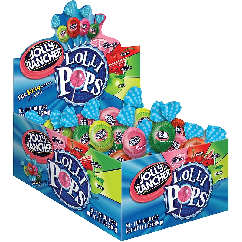Jolly Rancher Lollipops, Assorted Flavors, 10.1 oz., 50/Box (209-00051) image 1