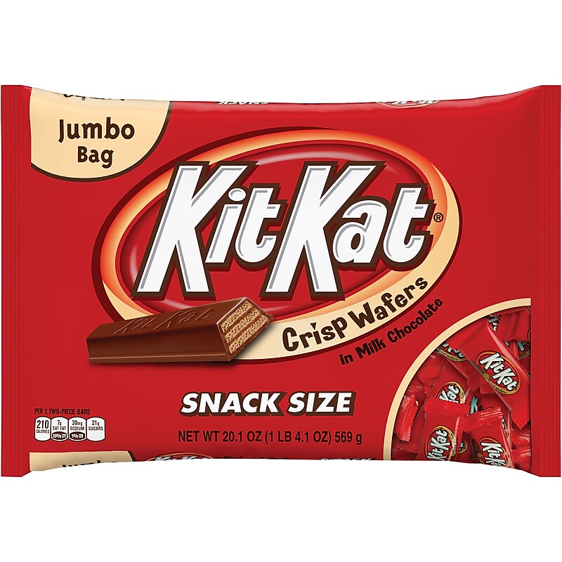 Kit Kat Snack Size Crisp wWafers  Milk Chocolate Candy Bar, 20.1 oz. (HEC07668) image 1