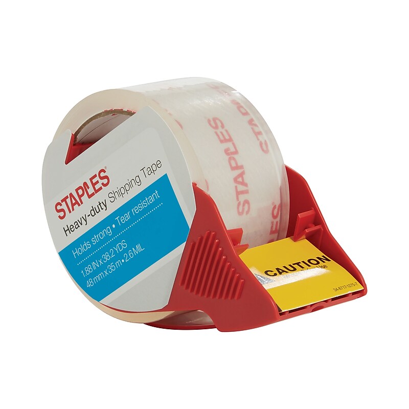 Staples® Heavy Duty Packing Tape with Dispenser, 1.88" x 38.2 yds., Clear (52194) image 1
