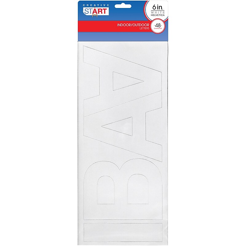 Cosco® Letters, 6"L, Vinyl, White (098146) image 1