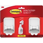 Command™ Spray Bottle Hangers, White/Gray, 2 Bottle Hangers and 4 Strips/Pack (17009-2ES)