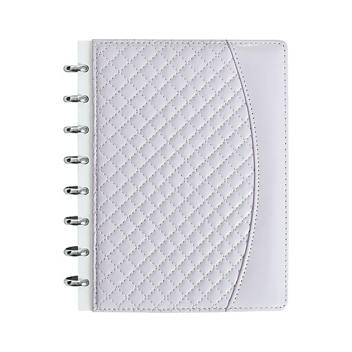 Staples® Arc System Customizable Quilted PU Leather Notebook System, Assorted, 51/2" x 81/2