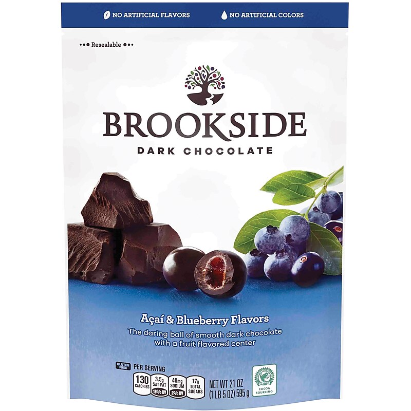 BROOKSIDE Dark Chocolate Acai and Blueberry Flavors, 21 Ounces, 2/BD (HEC91145) image 1