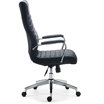 Staples Bentura Bonded Leather Managers Chair, Black (53234)