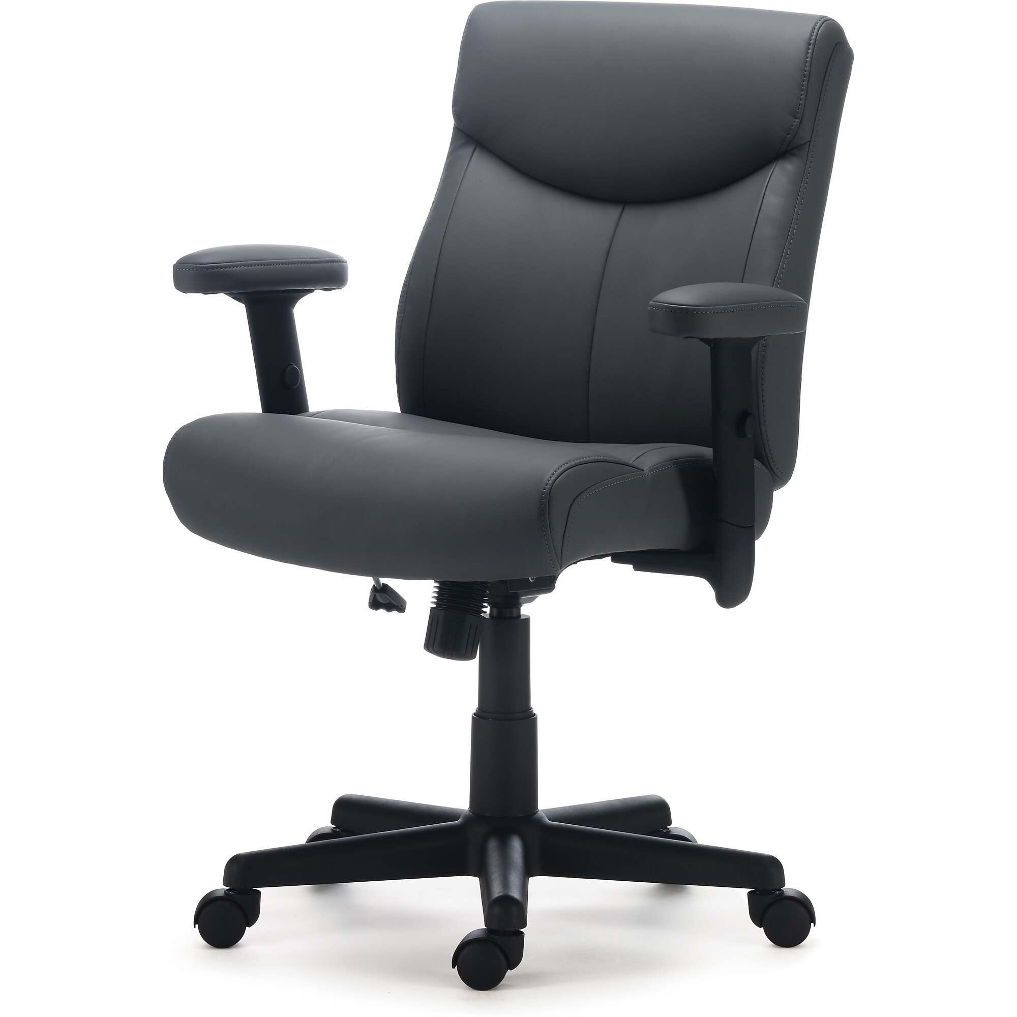 Staples Traymore Ergonomic Faux Leather Swivel Computer and Desk Chair, Gray (53246) Sansujyuku sansujyuku.com