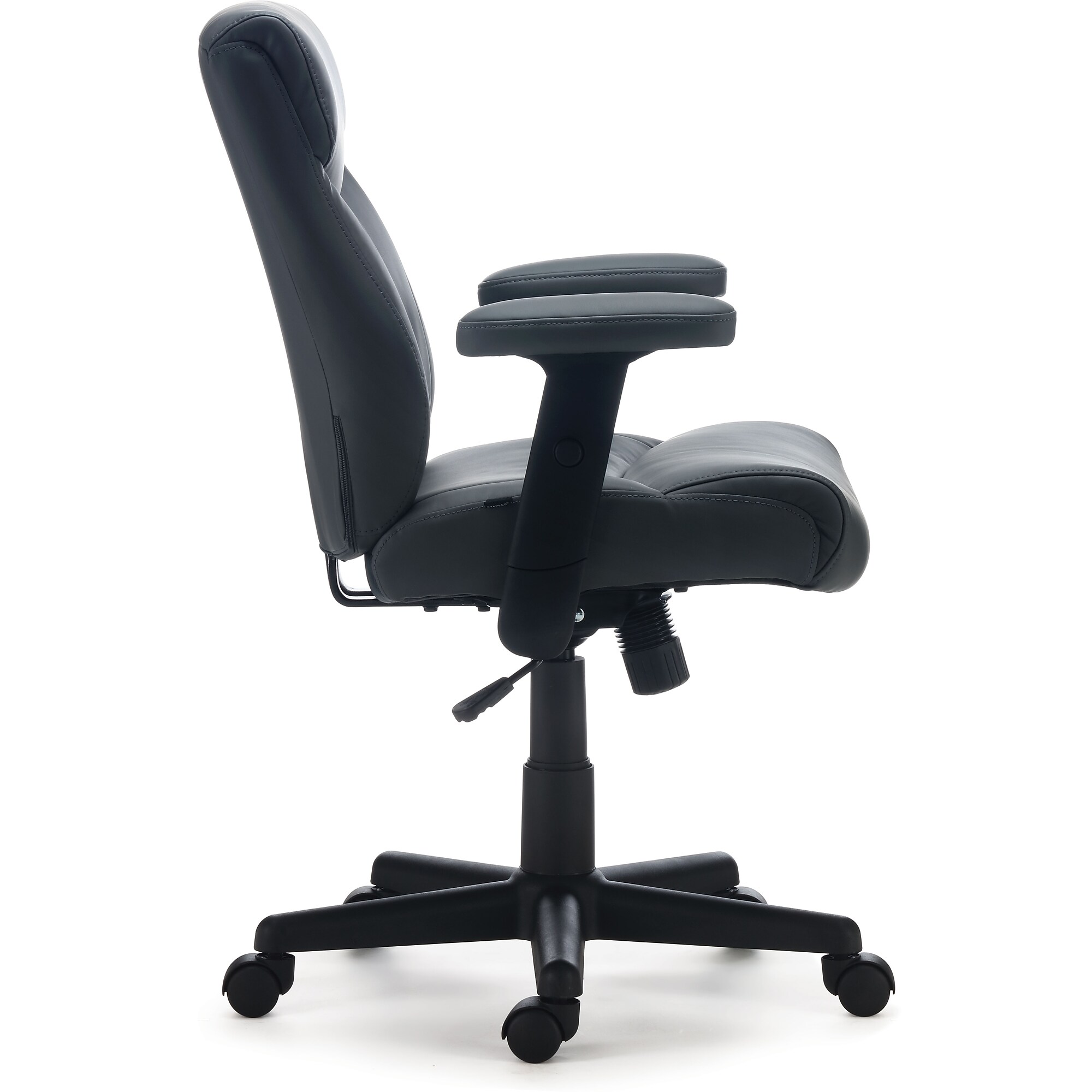 Staples Traymore Ergonomic Faux Leather Swivel Computer and Desk Chair, Gray (53246) Sansujyuku sansujyuku.com
