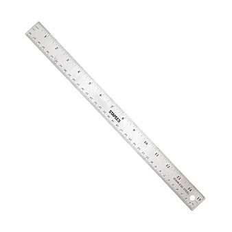 Staples 15" Stainless Steel Ruler with Non Slip Cork Base (51898)
