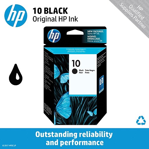 HP 10 Black Ink Cartridge (C4844A) Staples