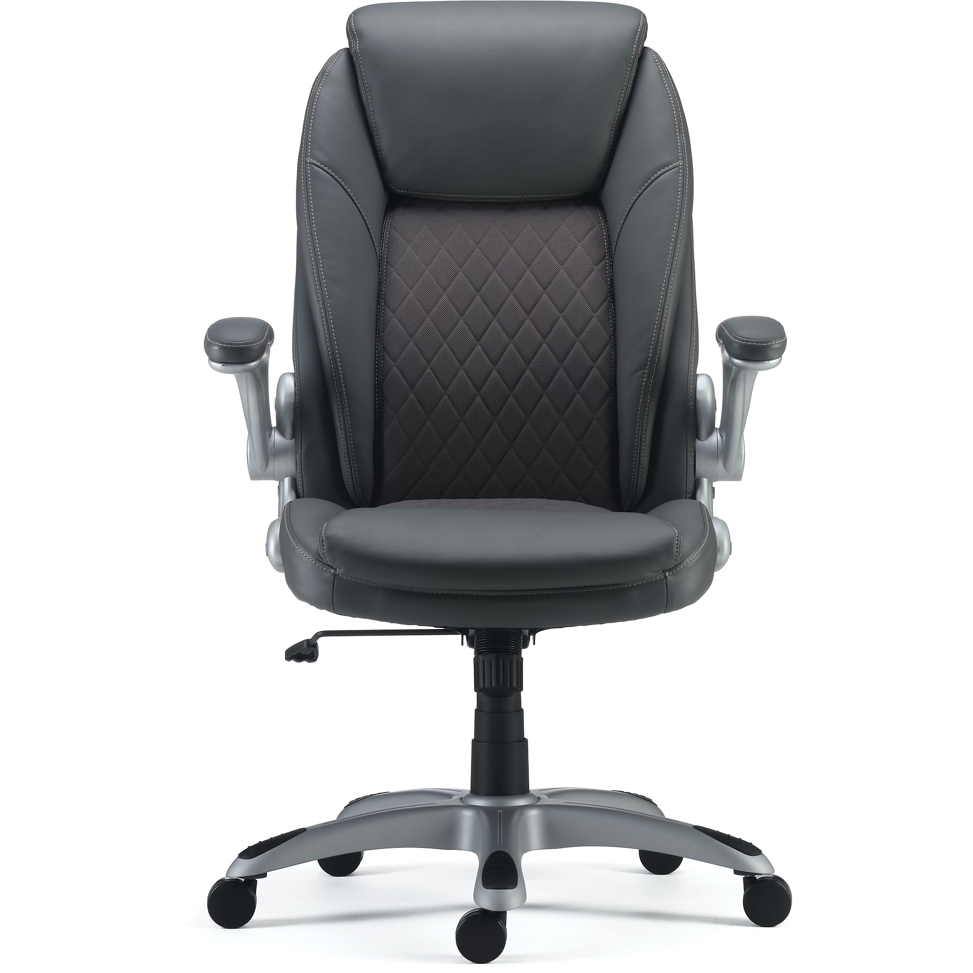 STAPLES Sorina Bonded Leather Chair, Grey Sansujyuku sansujyuku.com