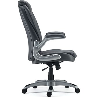 Staples Sorina Bonded Leather Chair, Grey (53253)