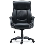 Staples Lockland Bonded Leather Big & Tall Managers Chair, Black (53235)