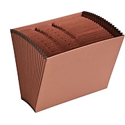 TRU RED™ Heavy Duty Reinforced Accordion File, Alphabetical Index, 21-Pocket, Letter Size, Brown (TR595367)