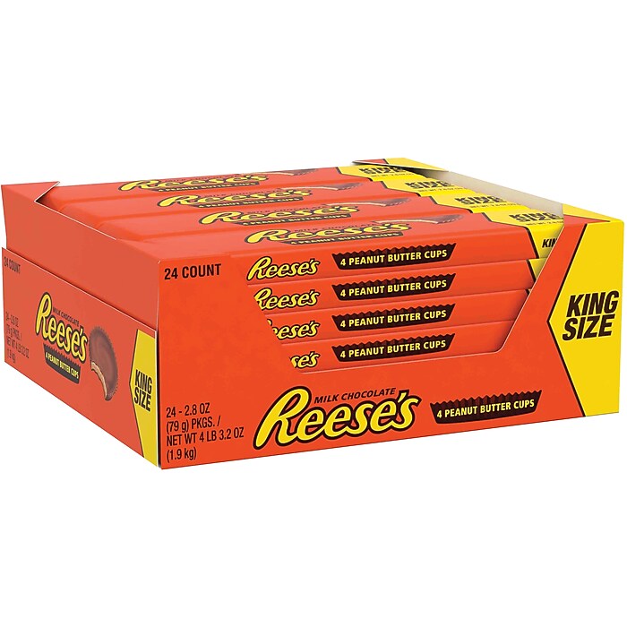 Reese's King Size Peanut Butter Cups, 2.8 oz., 24/Box (HEC48000