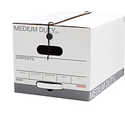 Staples Medium Duty Durable Corrugated Boxes, Letter/Legal Size, White, 4/Pack (2488801)