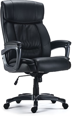 Staples Lockland Ergonomic Leather Managers Big & Tall Chair, 400 lb. Capacity, Black (ST63098-CC) Simolary simolary.com