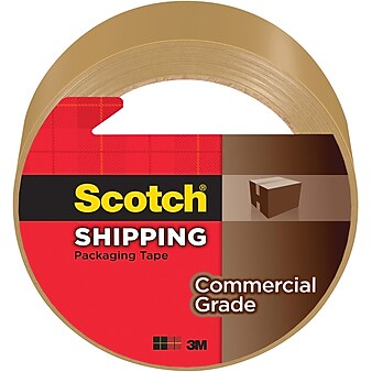 Scotch® Commercial Grade Shipping Packing Tape, 1.88" x 54.6 yds., Tan (3750T)