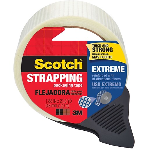 Scotch Extreme Shipping Strapping Tape with Dispenser, 1.96" x 21.8 yds