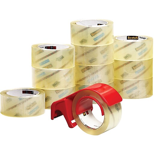 Scotch Commercial Grade Shipping Packing Tape, 1.88" x 54.6 yds, Clear