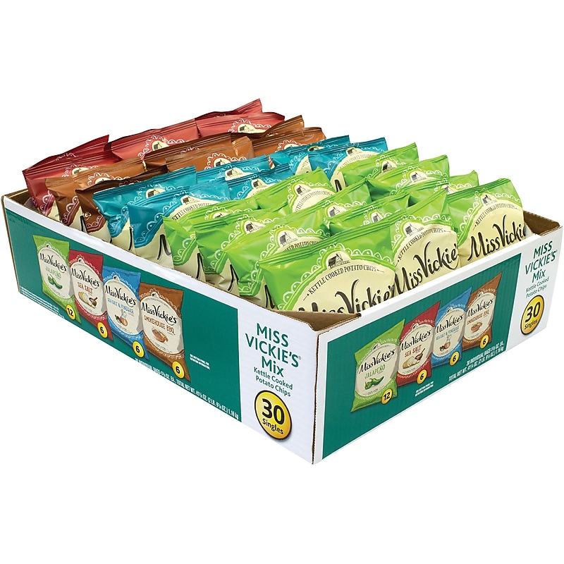 Miss Vickie's Kettle Cooked Variety Potato Chips, 30 Bags/Pack (295-00010) image 1