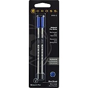 Cross Ballpoint Pen Refill, Broad Point, Blue Ink, 2/Pack (8100-2)