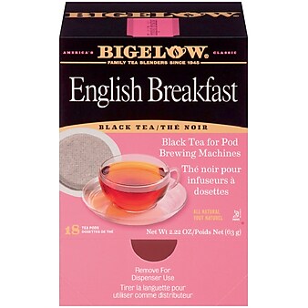 Bigelow® English Breakfast Tea Pods, Black Tea, 18/Pack (RCB09906)