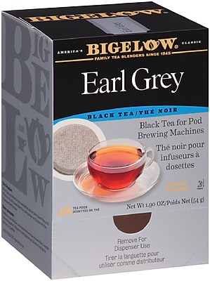 Bigelow Earl Grey Tea Pods, Black Tea with Oil RCB08906
