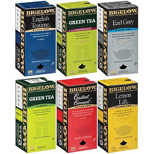 Bigelow® Assorted Flavor Teas, Regular, 168 Tea Bags Staples