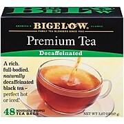 Bigelow Premium Decaf Black Tea, Decaffeinated Black Tea, 48 Tea Bags/Box (RCB00356)