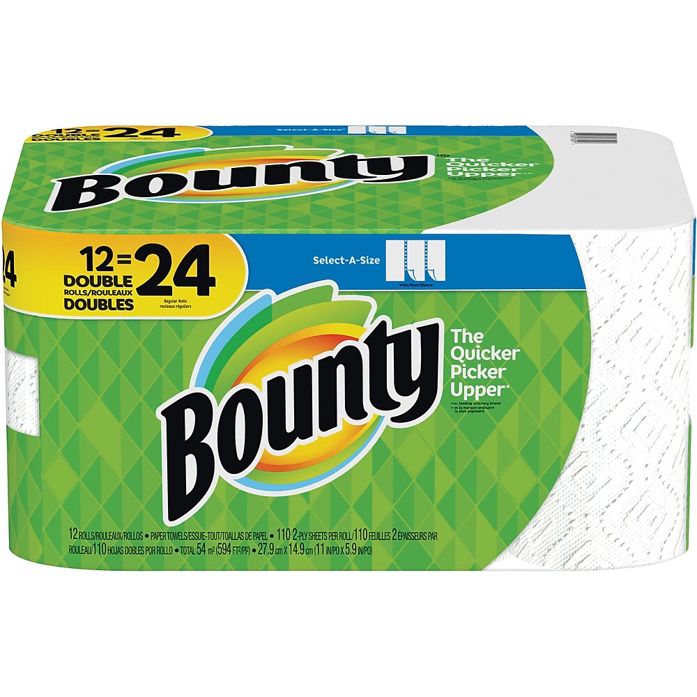 Bounty® Select-a-Size paper towels, Double Roll, 12/pk