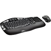 Logitech MK550 Optical Wireless Desktop Wave Keyboard and Laser Mouse Combo, Black (920-002555/0264)