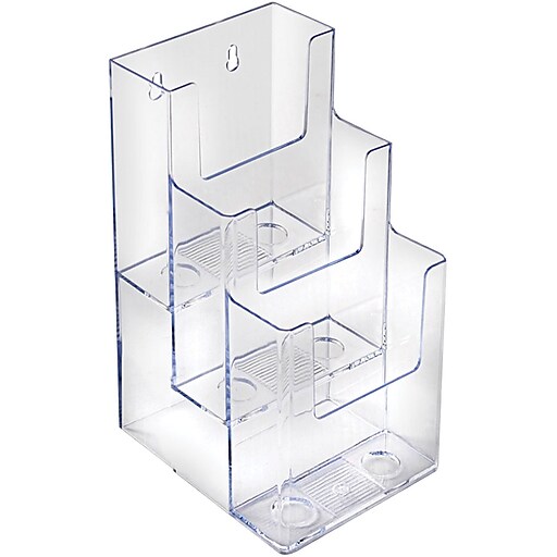 Azar Displays ThreeTier ThreePocket TriFold Brochure Holder at Staples