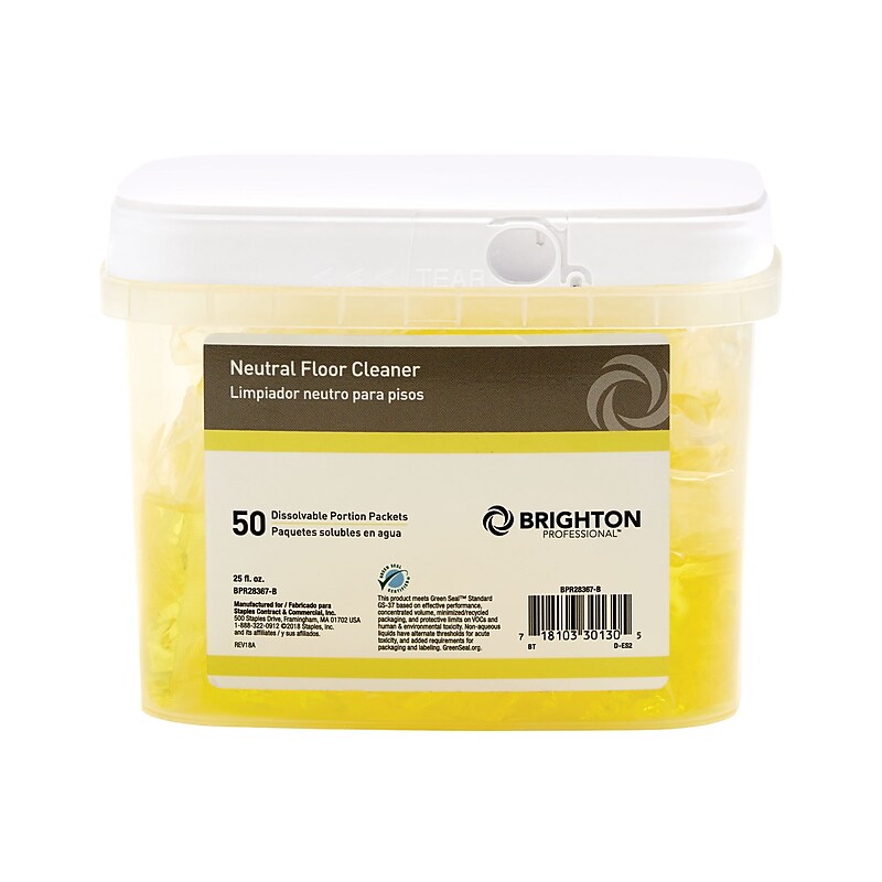 Brighton Professional™ Neutral Floor Cleaner Dissolvable Portion Packets, Lavender Scented, 50/Pack (BPR28367-B) image 1