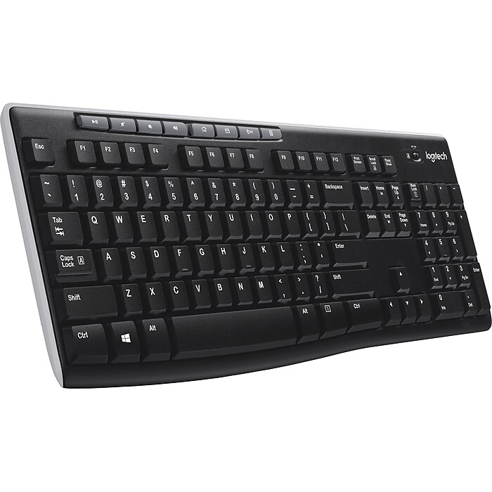 【KK】 Logitech K270 USB Wireless Keyboard, Black (920-003051) | Staples
