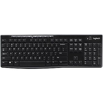 Logitech K270 USB Wireless Keyboard, Black (920-003051)
