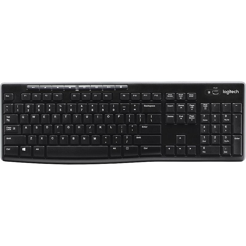 Logitech K270 USB Wireless Keyboard, Black (920-003051) image 1