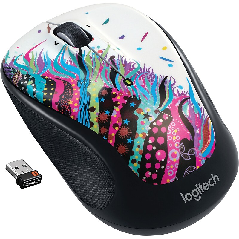 Logitech M325 Wireless Ambidextrous Optical USB Mouse, Black (910-006828) image 1