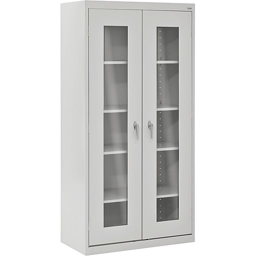 Shop Staples For Sandusky Clear View Tall Storage Cabinet 72 H X